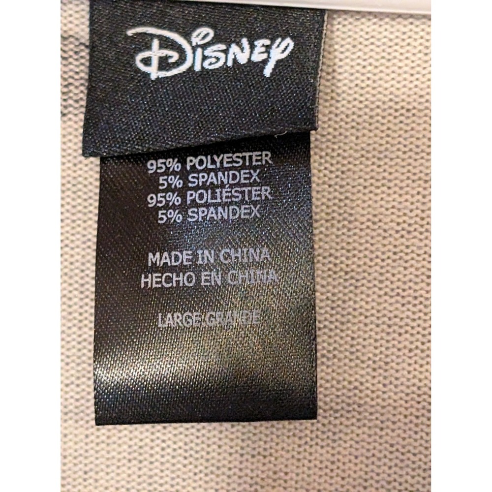 DISNEY Mickey‎ Mouse Sleep Shirt L Gray Black Drawstring Hem NWT Lounge Top - Picture 4 of 4